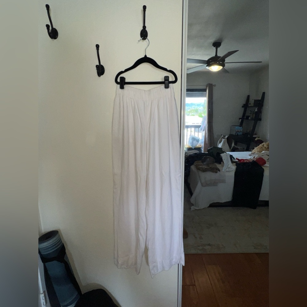 Abercrombie white linen pants